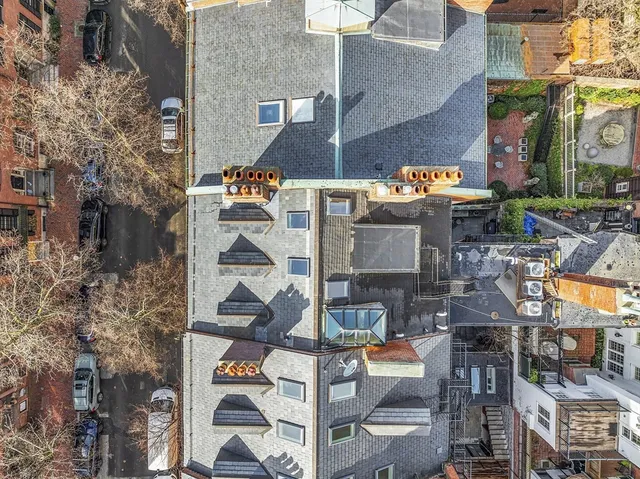 a view of a city with tall buildings