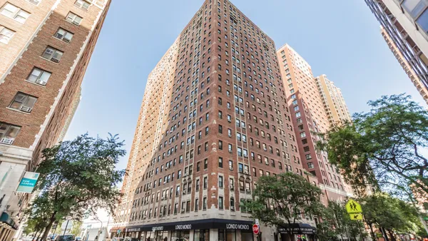 a view of a large multi story building
