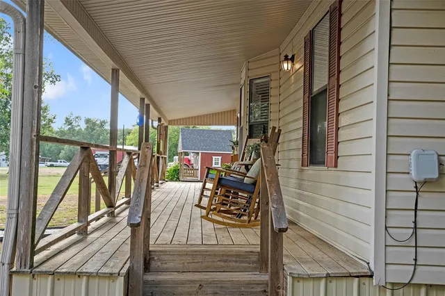 a view of balcony with couch