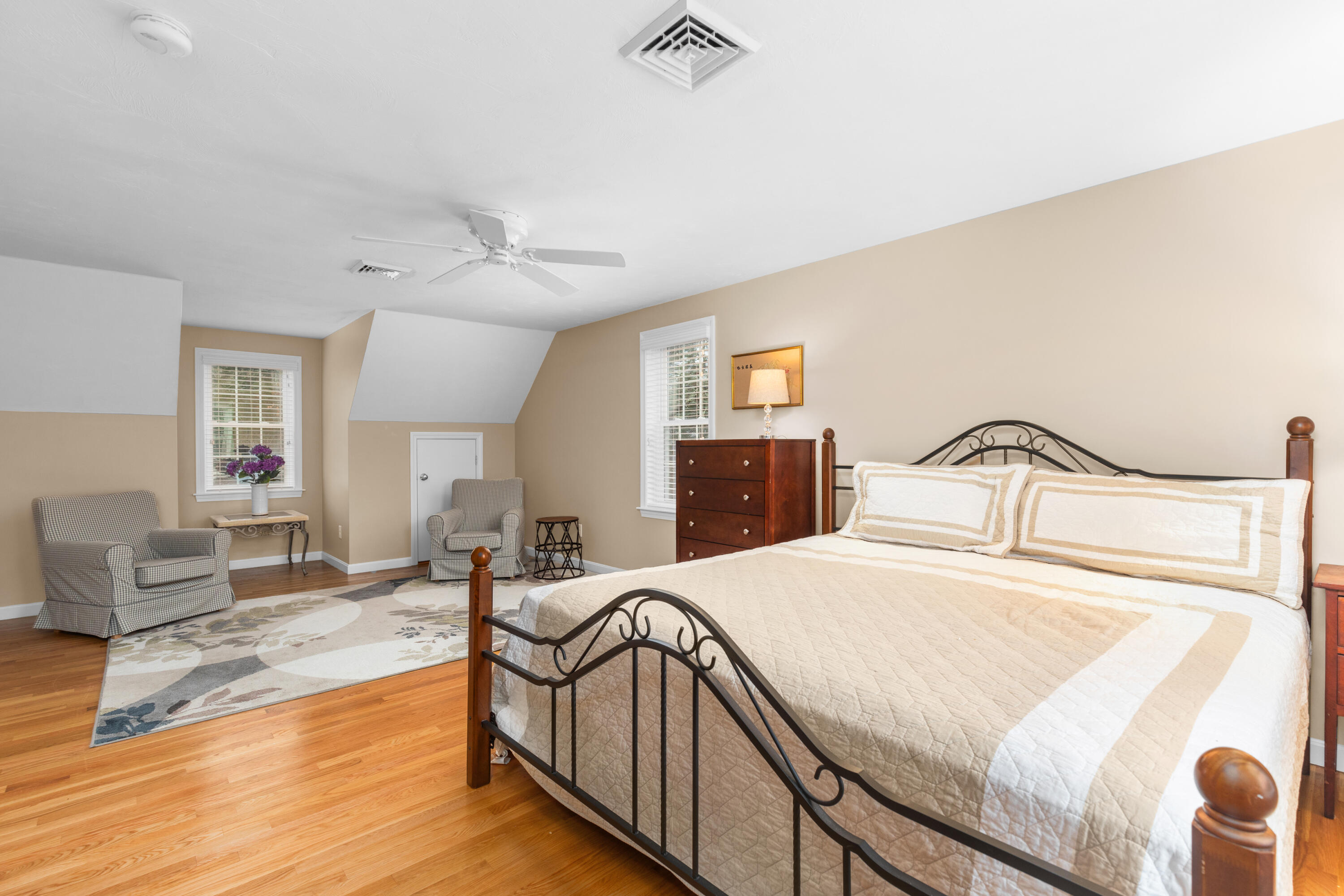 5 Baker Road Wellfleet, MA 02667 - Photo 19 of 30 a bedroom with a bed and wooden floor