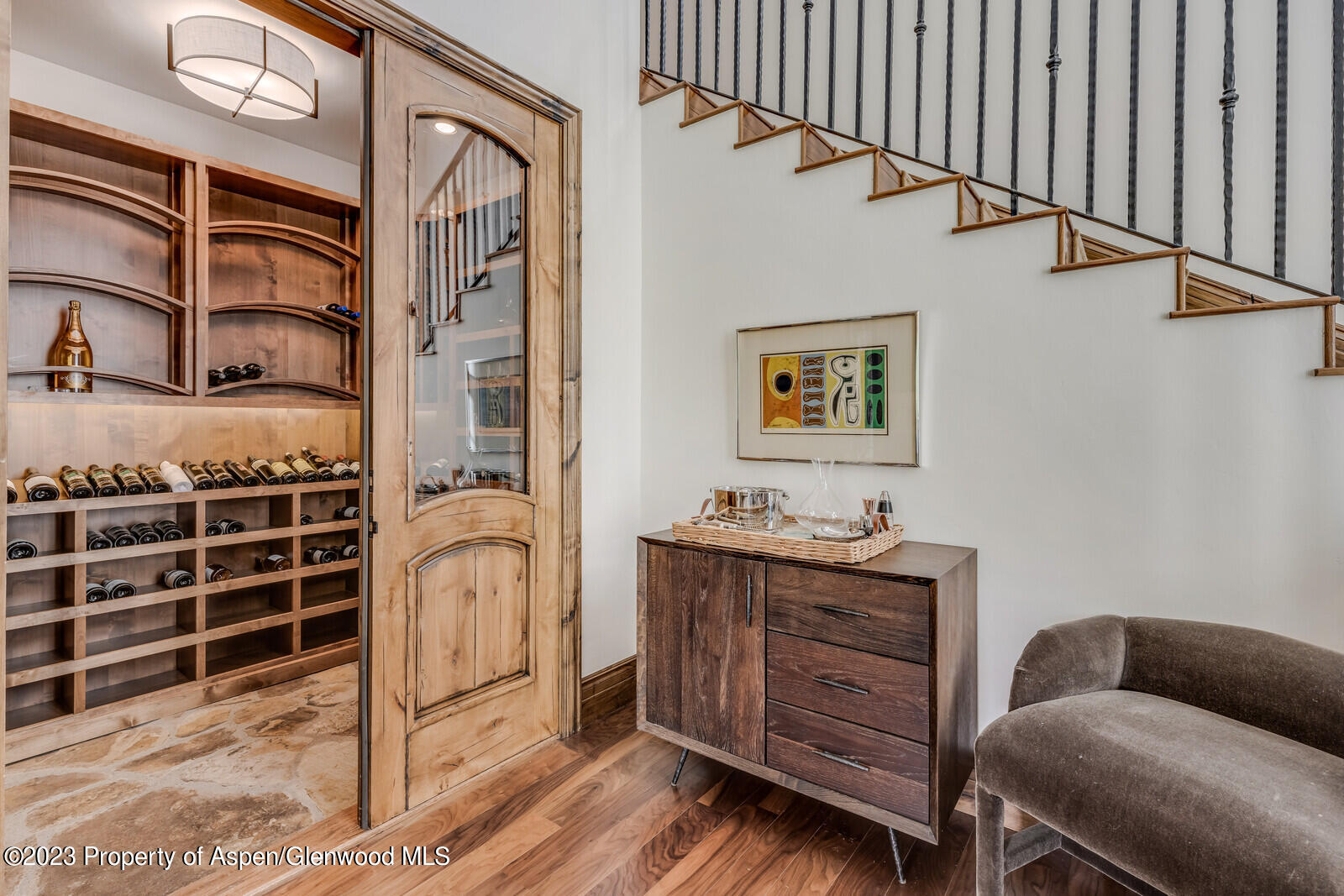 70 River Bend Road Snowmass, CO 81654 - Photo 34 of 70 a view of a livingroom with furniture and staircase