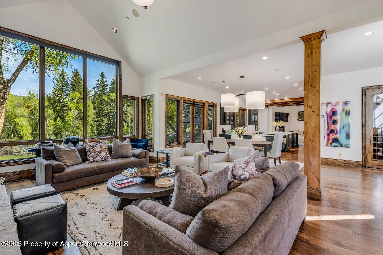 70 River Bend Road Snowmass, CO 81654 - Photo 9 of 70 a living room with furniture and a large window
