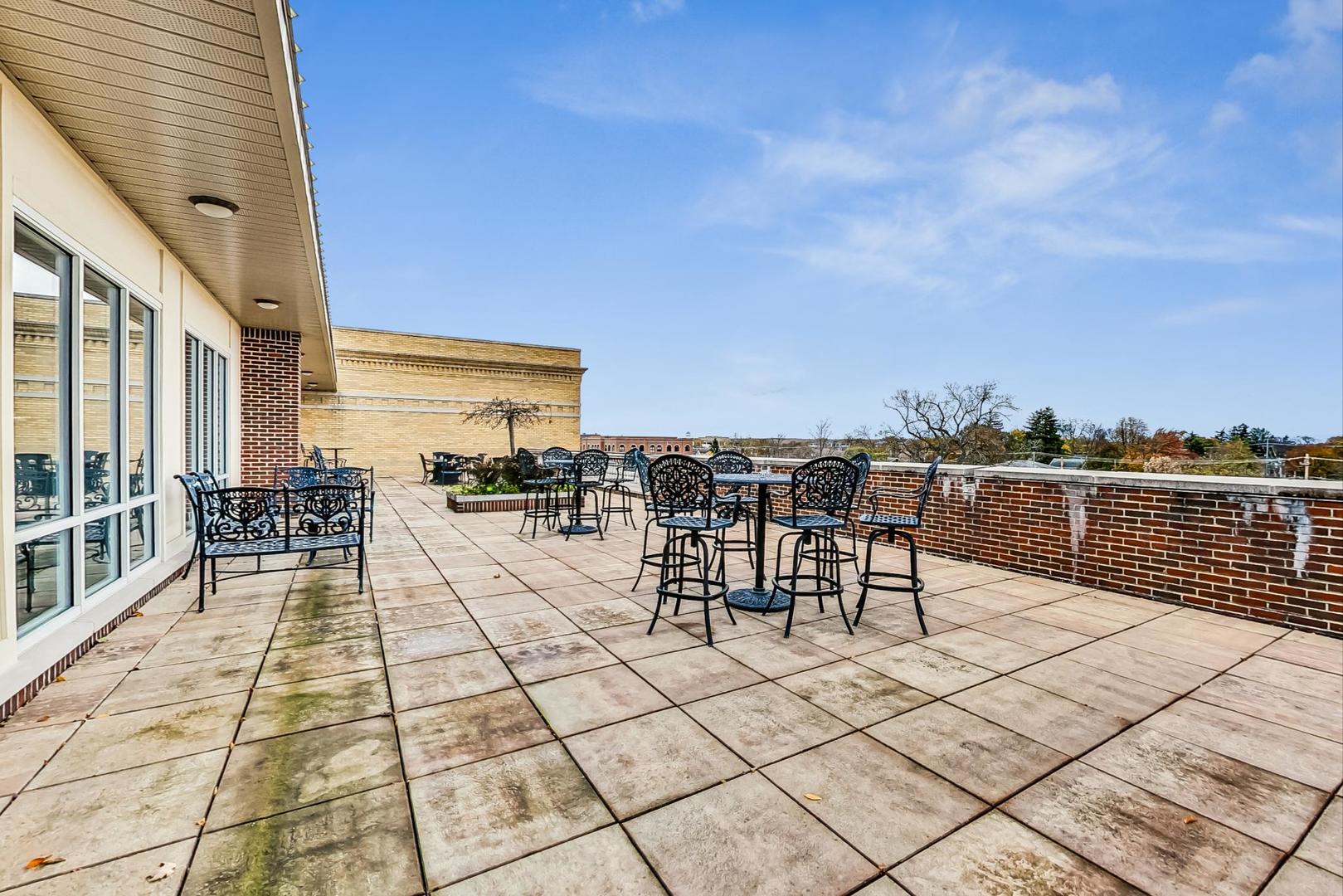 50 North Plum Grove Road, Unit 210E Palatine, IL 60067 - Photo 38 of 47 a view of a terrace with chairs