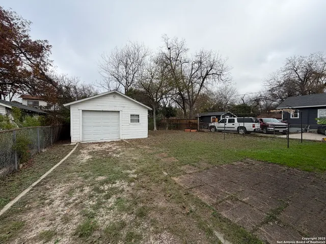 a house view with a garden space