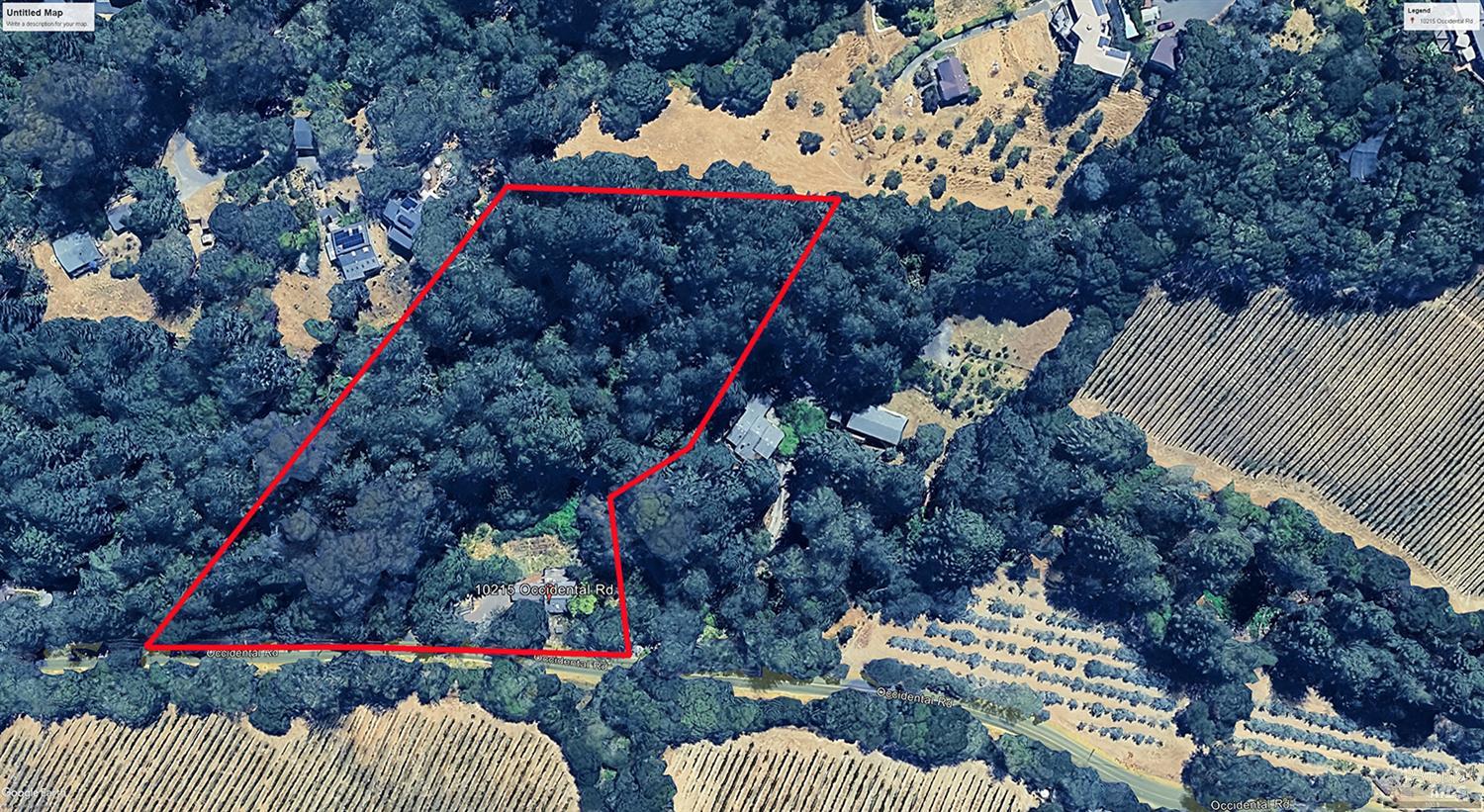 10215 Occidental Road Sebastopol, CA 95472 - Photo 50 of 50 Any markings, outlines, or indicators shown on aerial images are for visual reference only and do not represent accurate property boundaries or legal property lines AND are not intended to serve as a survey of any property.