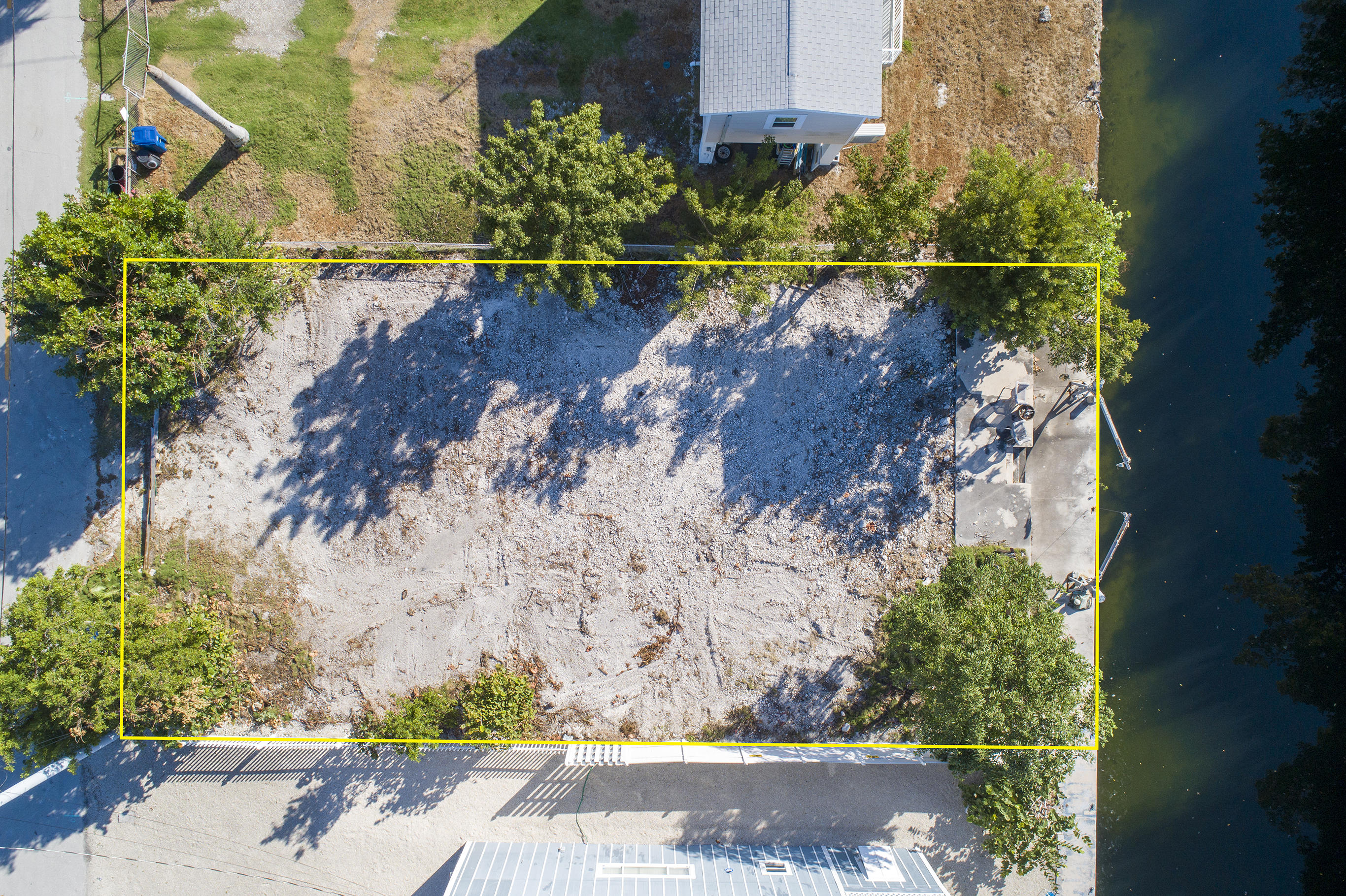 Aerial from above outline