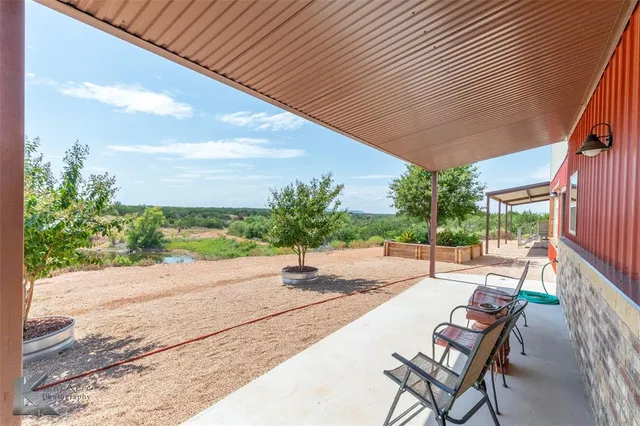 a patio with patio and yard