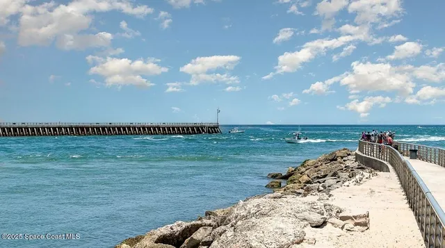 a view of a lake and mountain