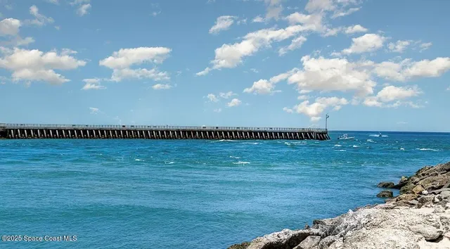 a view of a water and an ocean