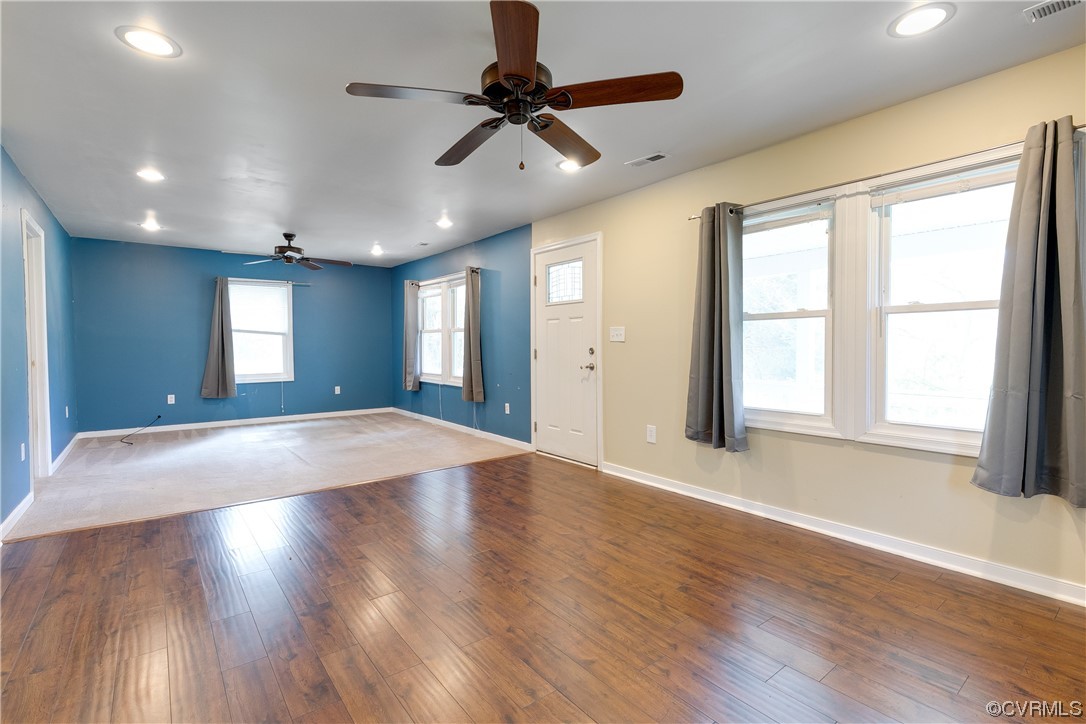 4144 Broad St Road Gum Spring, VA 23065 - Photo 7 of 34 a view of empty room with wooden floor and fan