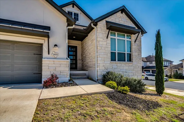 a view of a entryway door front of house