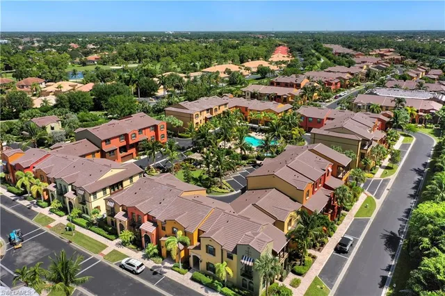 an aerial view of multiple house