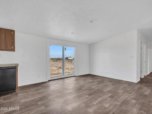 a view of a lake with beach