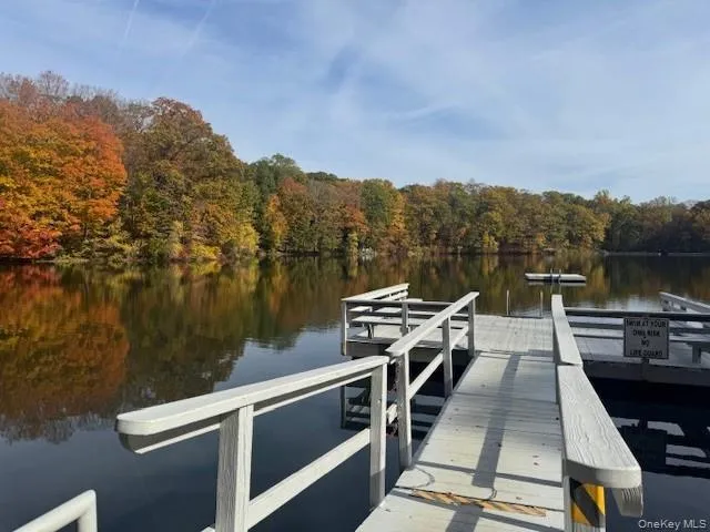 a view of a balcony with mountain view