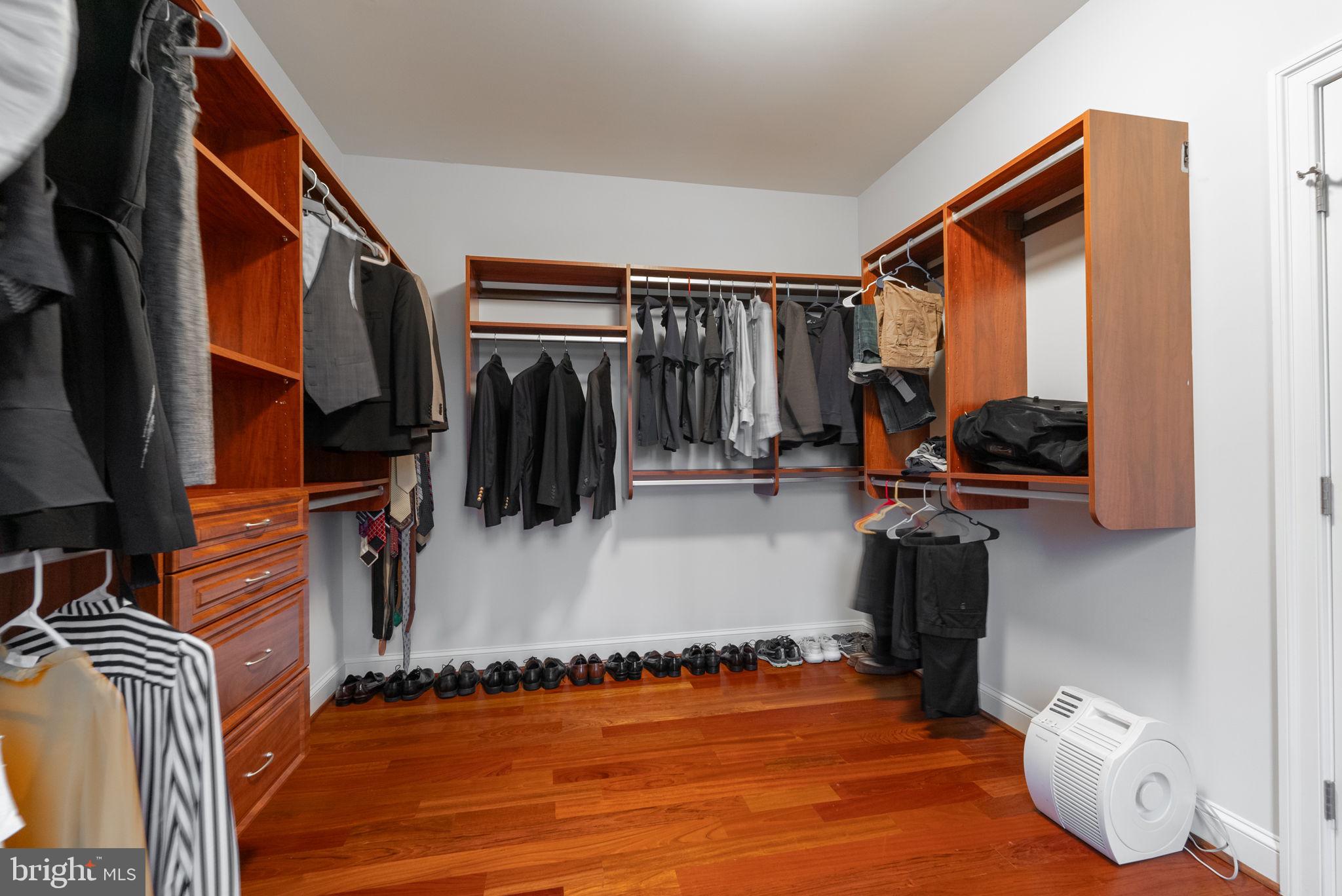 8522 Lewinsville Road McLean, VA 22102 - Photo 23 of 51 a view of walk in closet with clothes and shoes