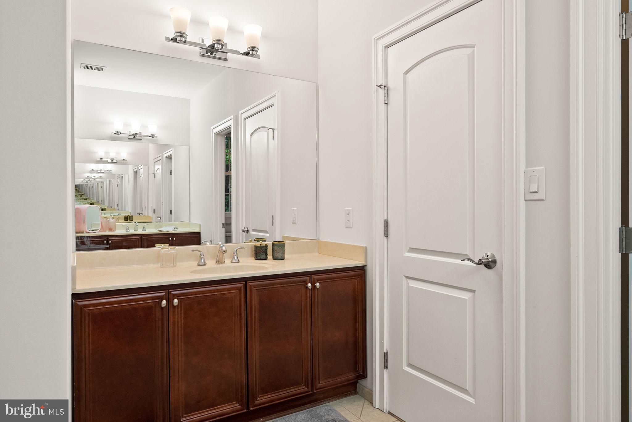 8522 Lewinsville Road McLean, VA 22102 - Photo 34 of 51 a bathroom with double sink and a mirror