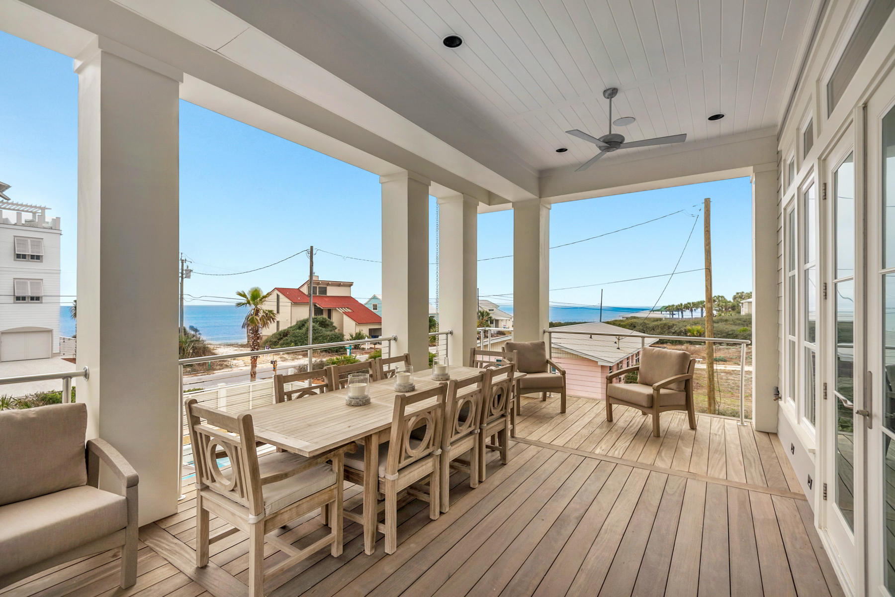 300 Pompano Street Inlet Beach, FL 32461 - Photo 16 of 43 a view of a dining room with furniture window and outside view
