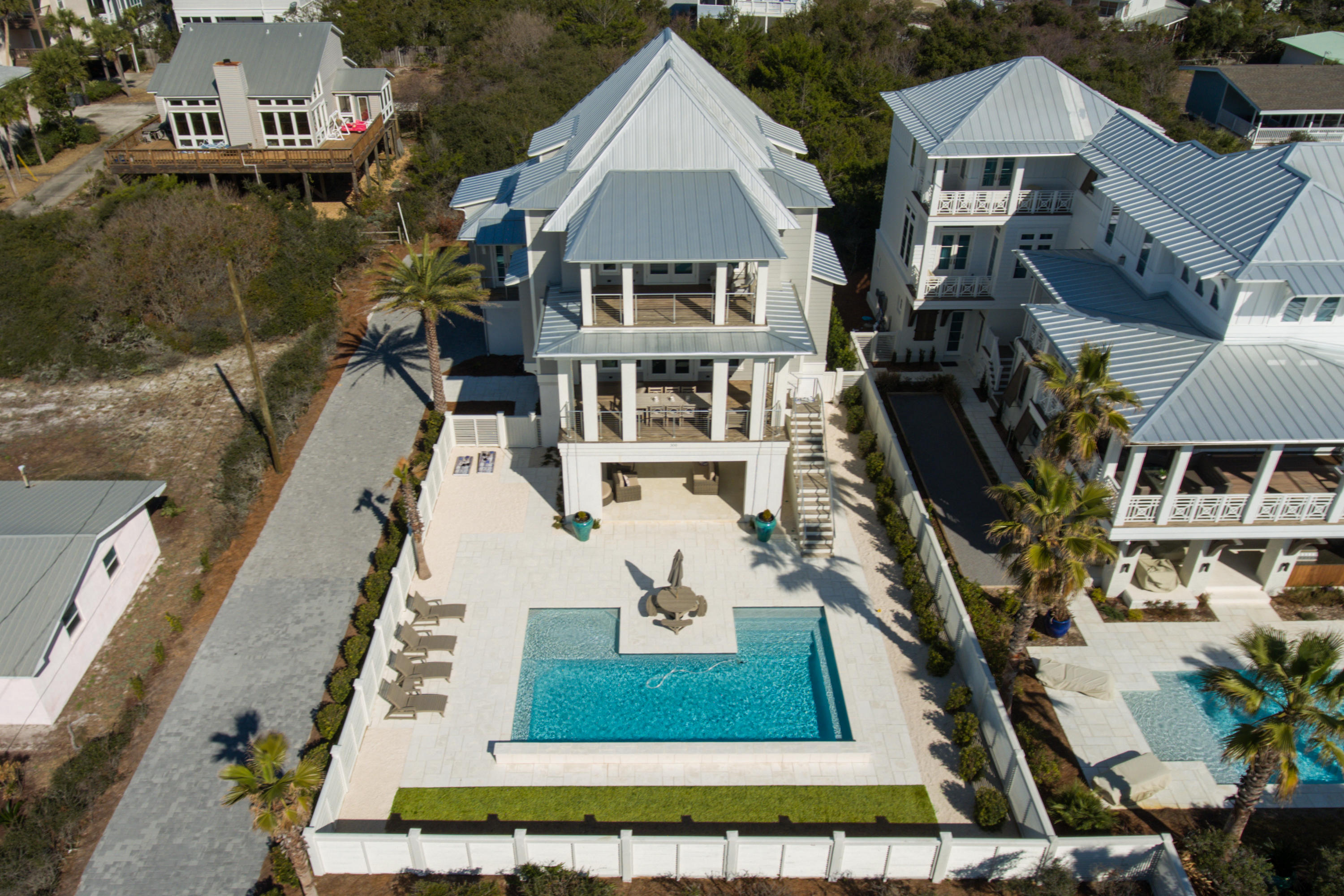 300 Pompano Street Inlet Beach, FL 32461 - Photo 42 of 43 a front view of a house with a yard