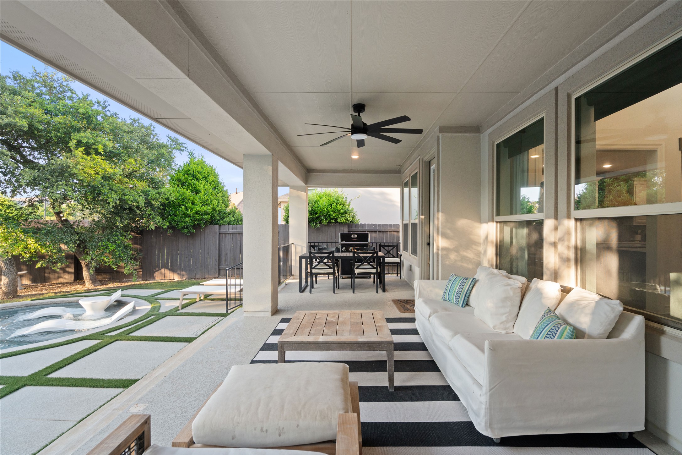2829 Long Lasso Pass Leander, TX 78641 - Photo 36 of 40 a view of a patio with couches table and chairs