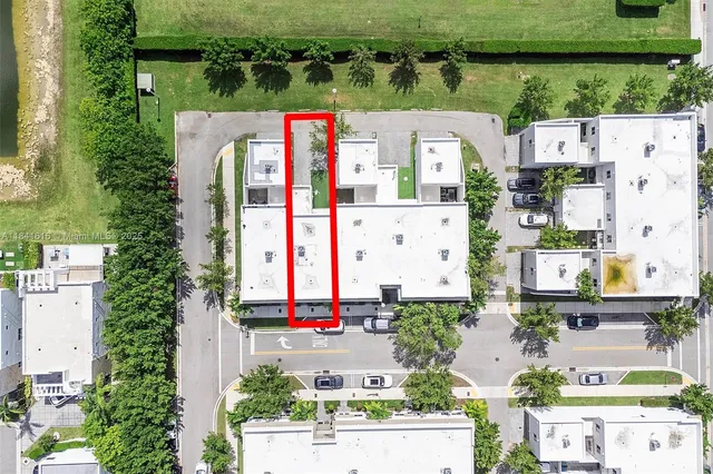 an aerial view of multiple house