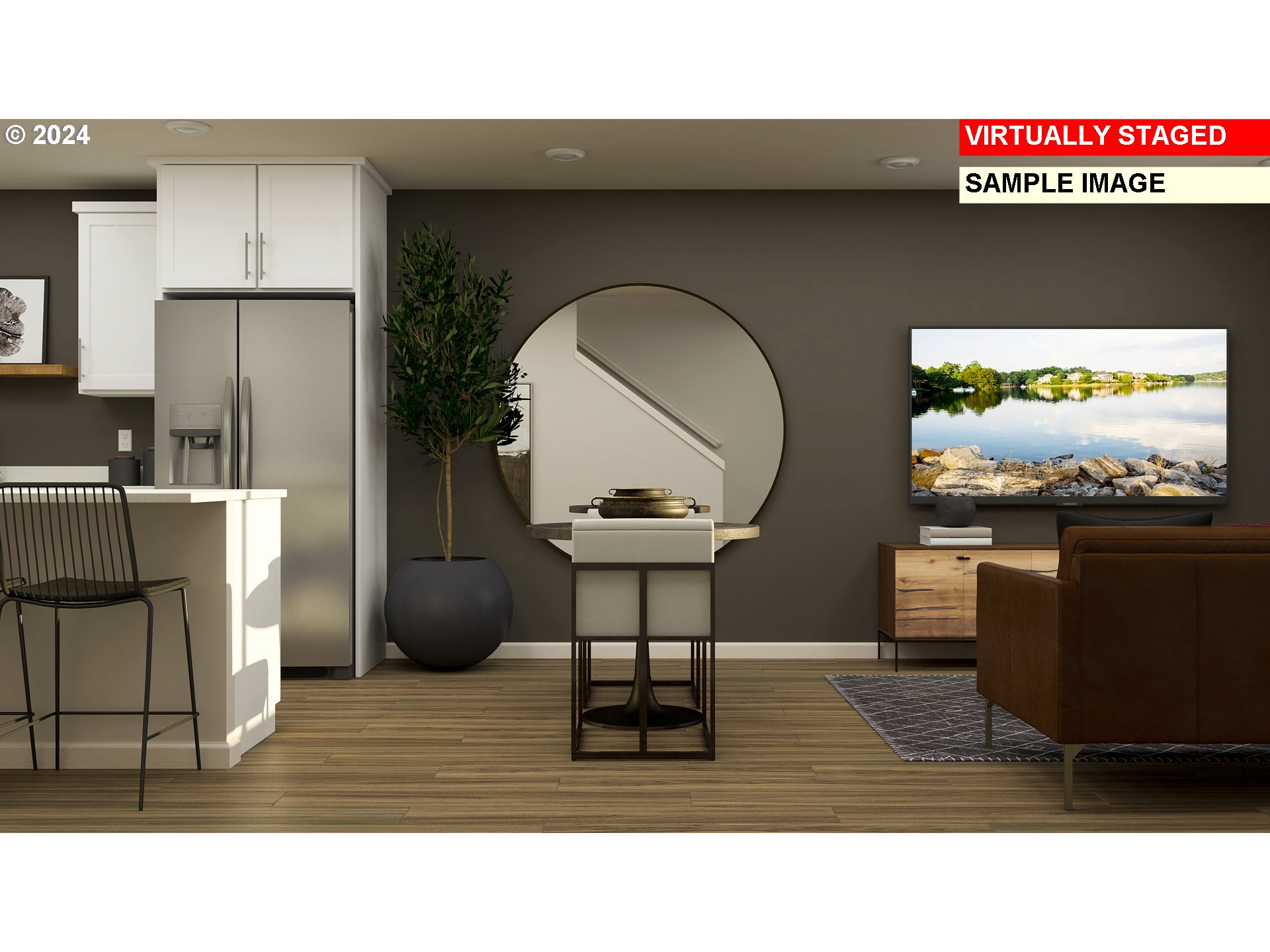 739 Merriott Lane, Unit H571 Woodburn, OR 97071 - Photo 16 of 20 a living room with furniture and a flat screen tv