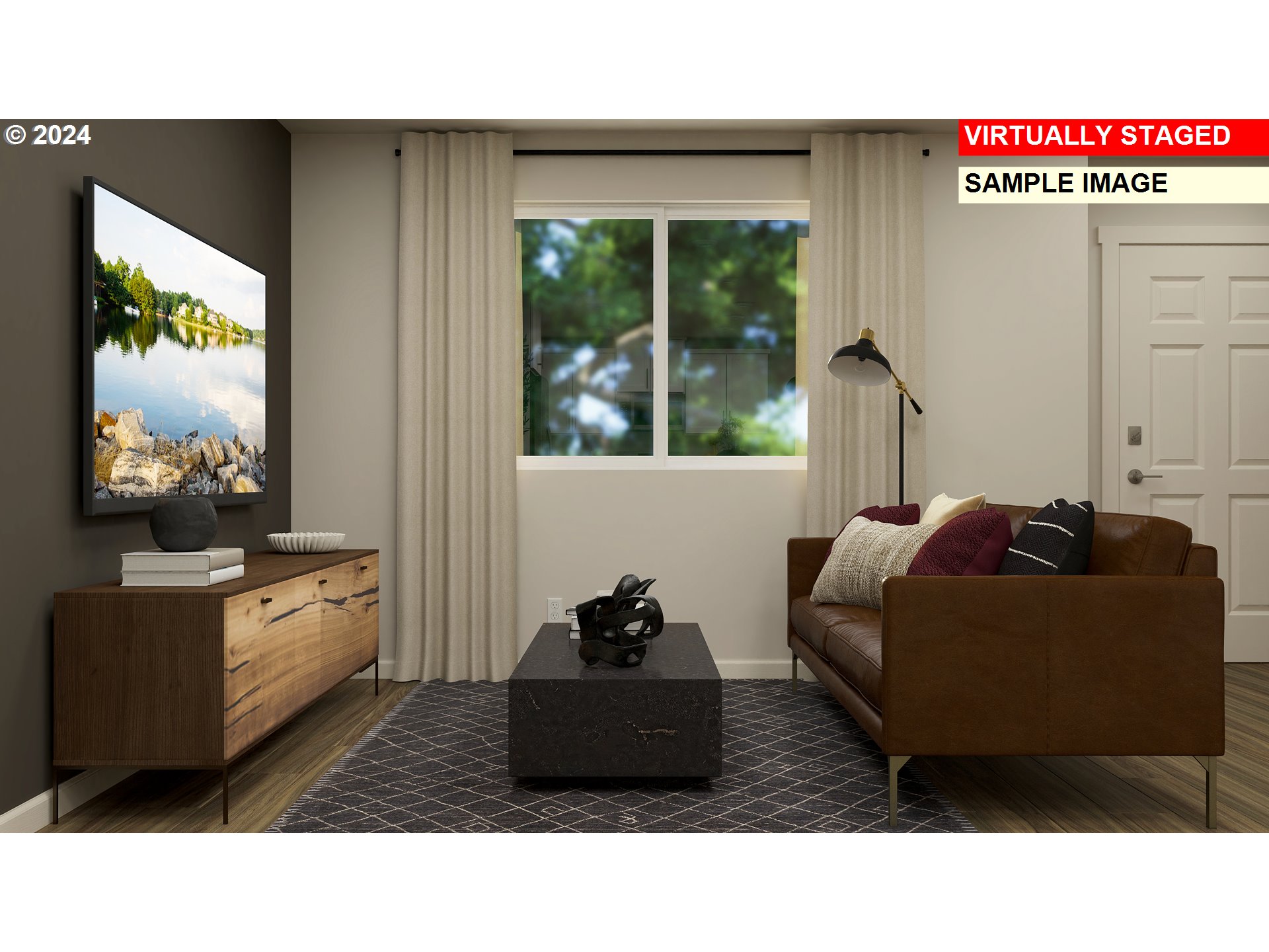 739 Merriott Lane, Unit H571 Woodburn, OR 97071 - Photo 2 of 20 a living room with furniture and a large window