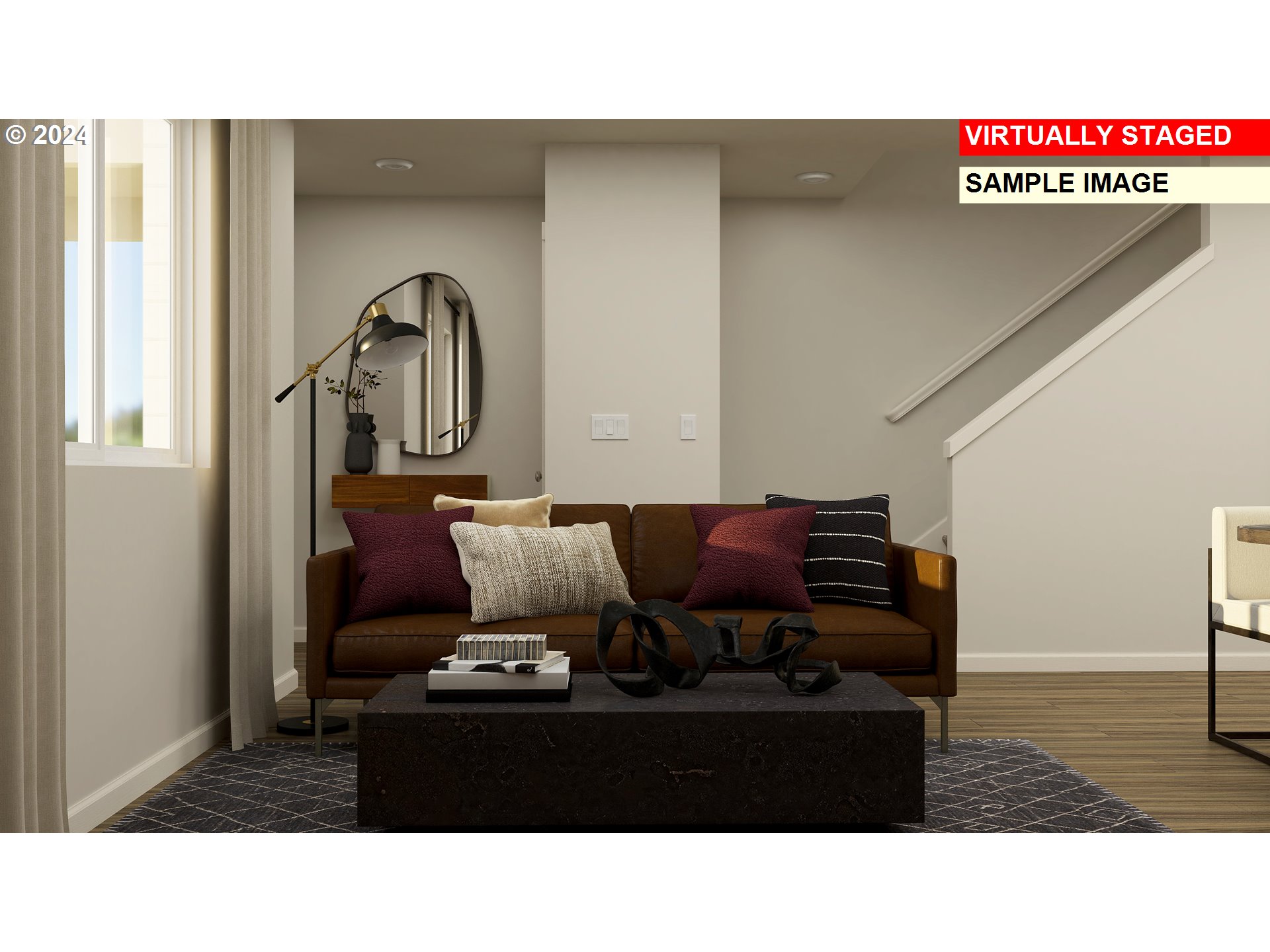 739 Merriott Lane, Unit H571 Woodburn, OR 97071 - Photo 3 of 20 a black and white photo of a living room