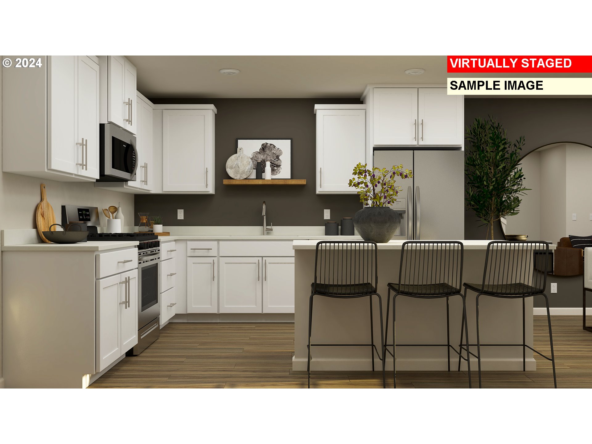 739 Merriott Lane, Unit H571 Woodburn, OR 97071 - Photo 4 of 20 a kitchen with a sink cabinets and window