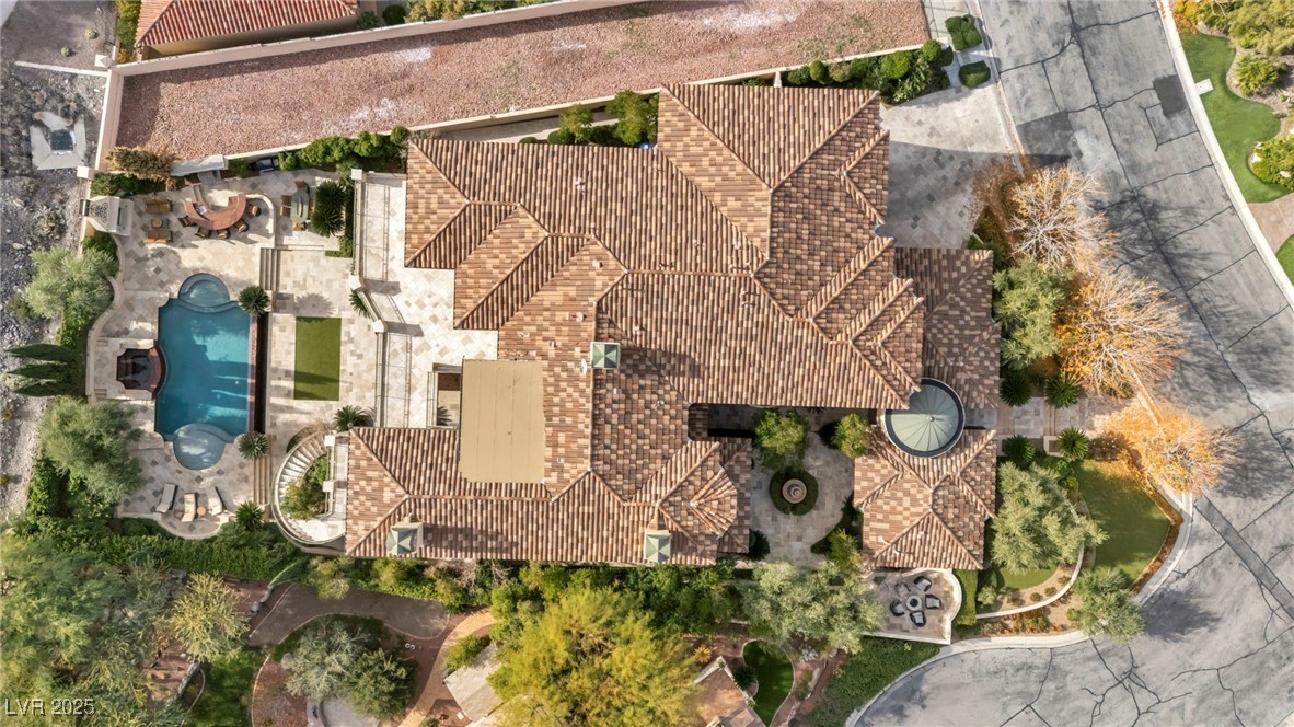 1793 Anelli Court Henderson, NV 89012 - Photo 46 of 47 Aerial view of a pool
