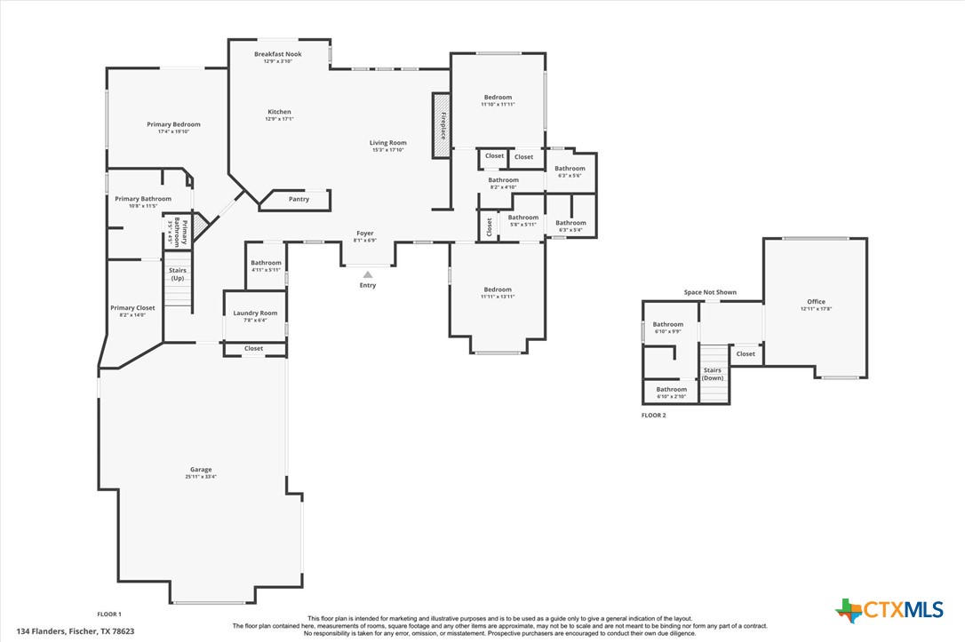 134 Flanders Fischer, TX 78623 - Photo 37 of 37 a picture of floor plan