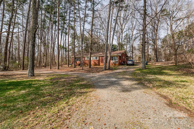 a view of road with trees
