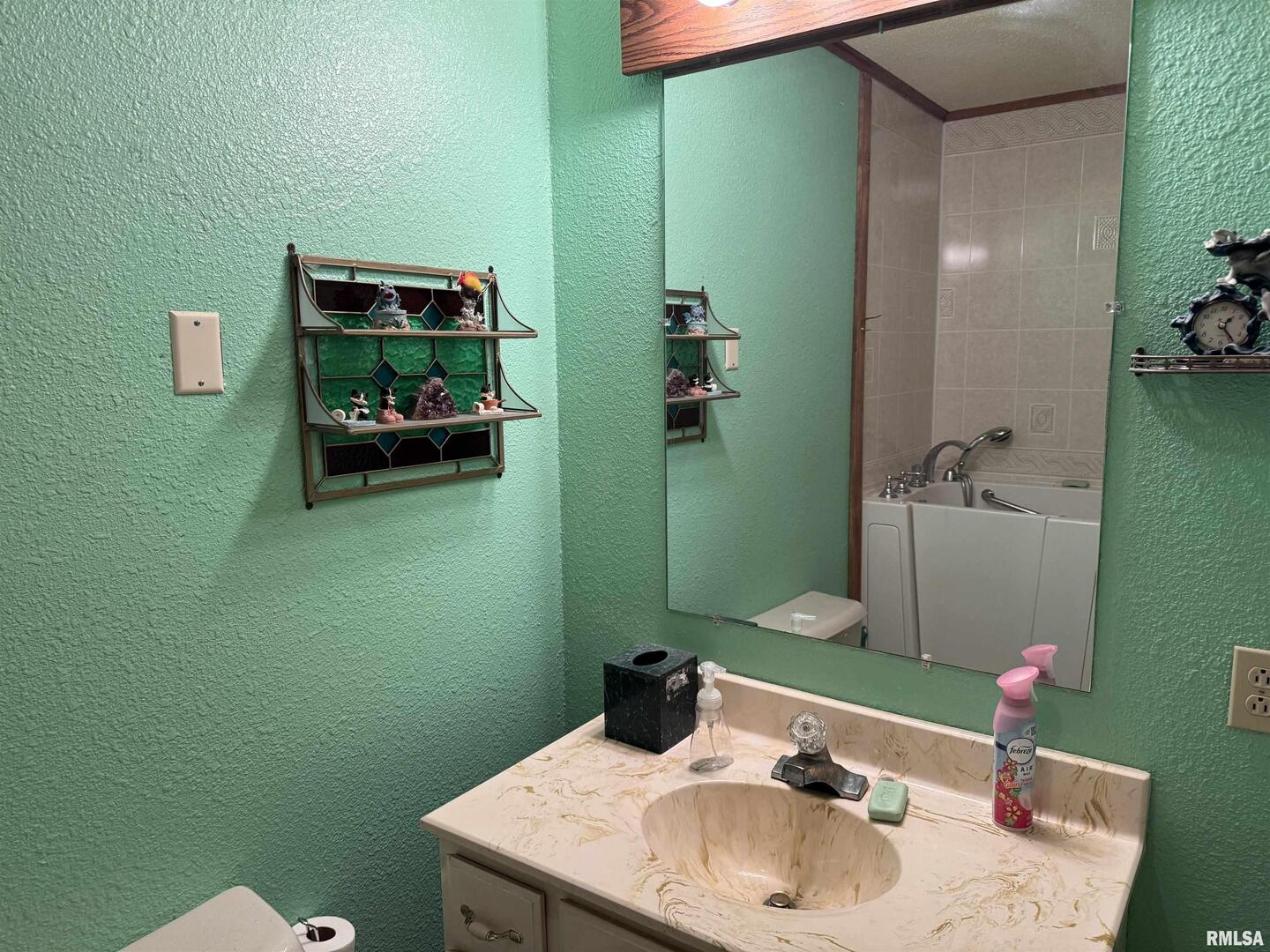 8424 Bolen Store Road Thompsonville, IL 62890 - Photo 18 of 30 a bathroom with a sink and a mirror