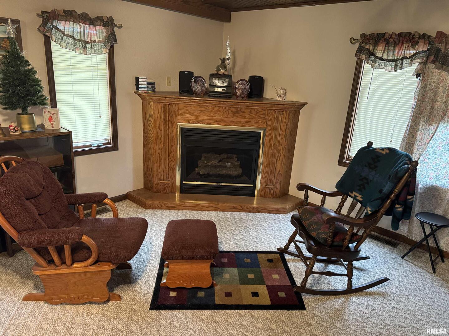 8424 Bolen Store Road Thompsonville, IL 62890 - Photo 5 of 30 a living room with furniture and a fireplace