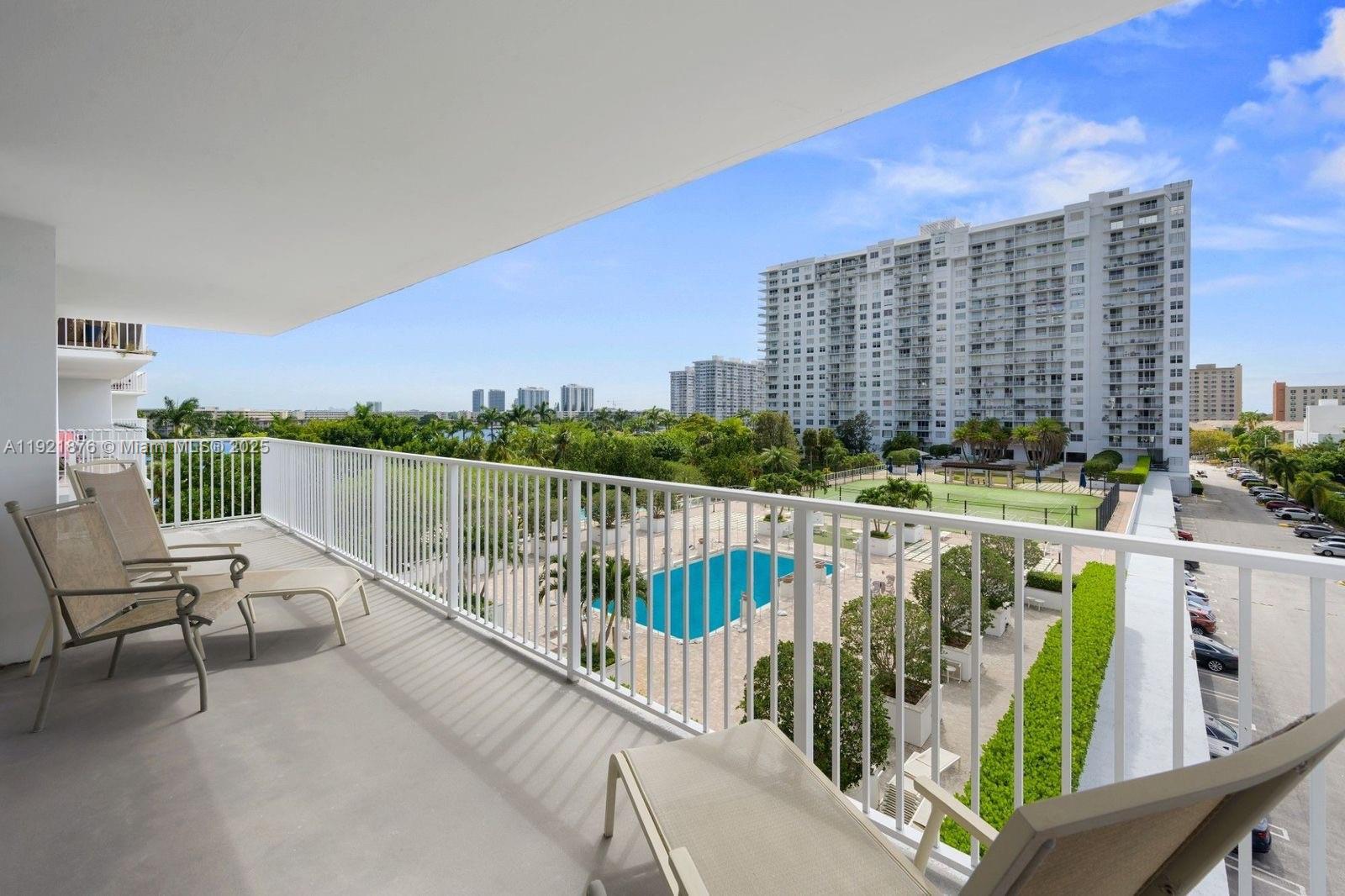 2851 Northeast 183rd Street, Unit 502E Aventura, FL 33160 - Photo 11 of 25 a view of balcony with furniture