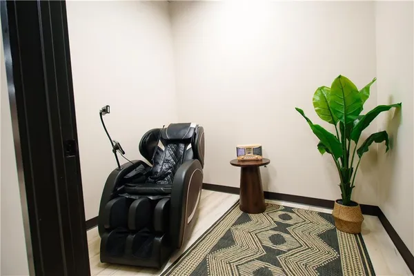 a view of a entryway with wooden floor