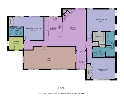 an aerial view of residential house with outdoor space and parking