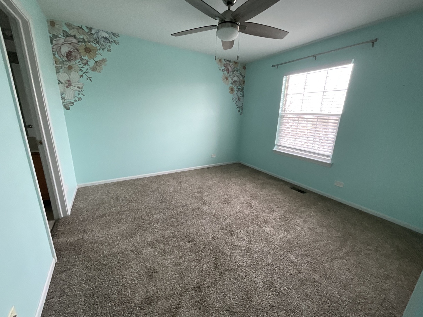 1116 Village Center Parkway, Unit 4 Aurora, IL 60506 - Photo 13 of 20 en empty room with windows and ceiling fan