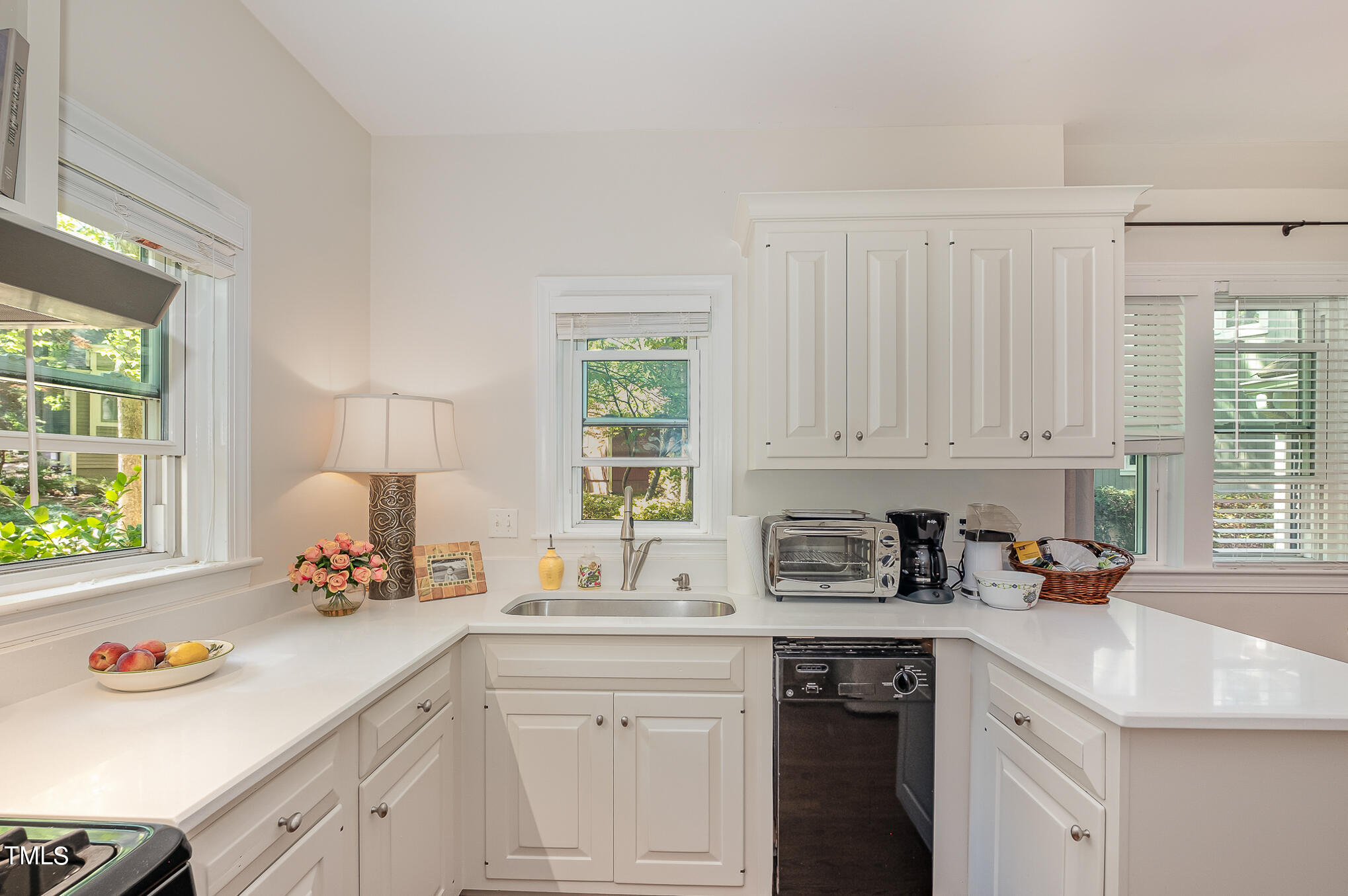 1715 Falls Church Road Raleigh, NC 27609 - Photo 13 of 19 a kitchen with white cabinets and sink