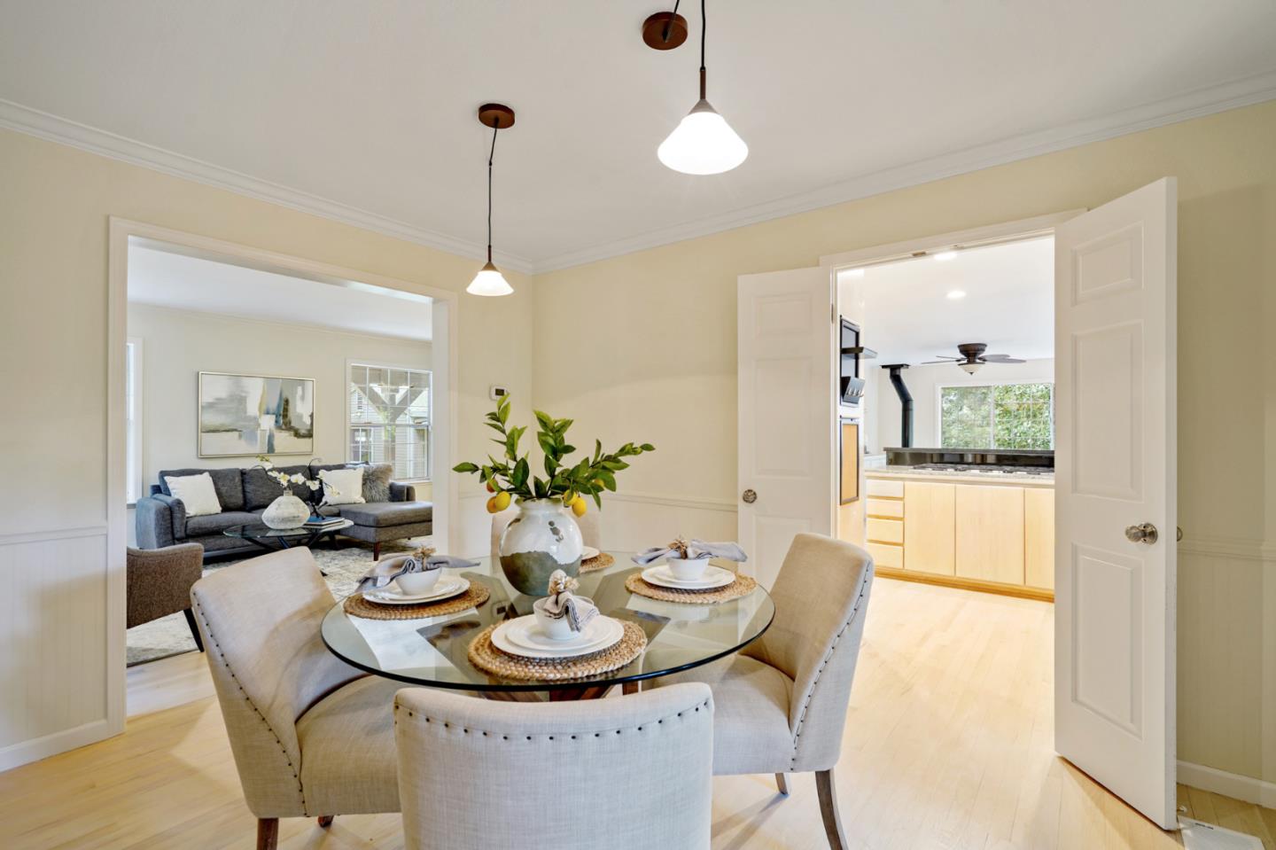 176 Swett Road Woodside, CA 94062 - Photo 12 of 39 a dining room with furniture and window