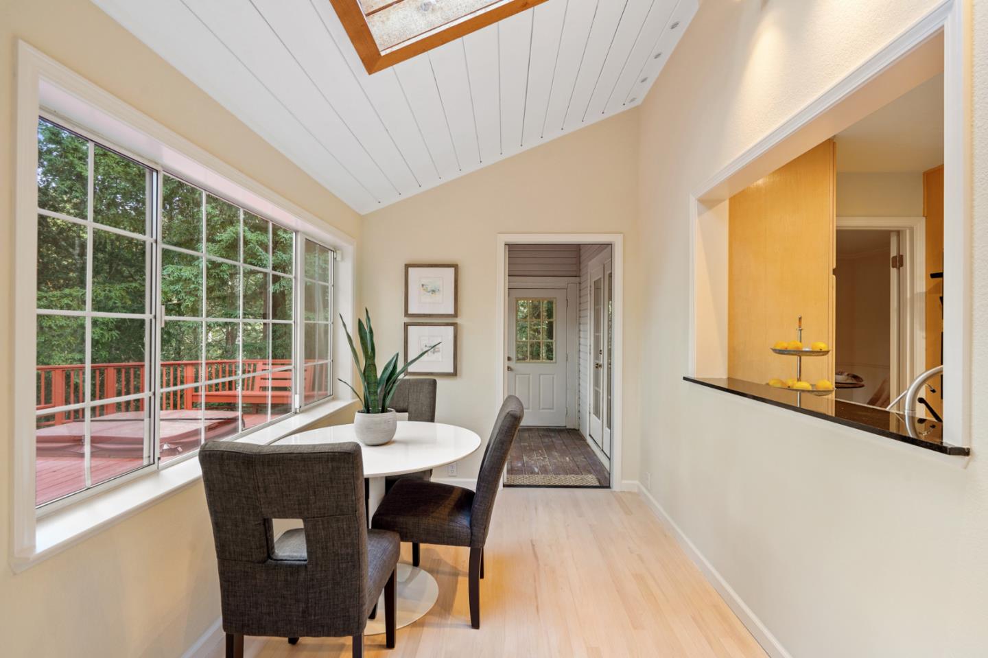 176 Swett Road Woodside, CA 94062 - Photo 19 of 39 a dining room with furniture and window