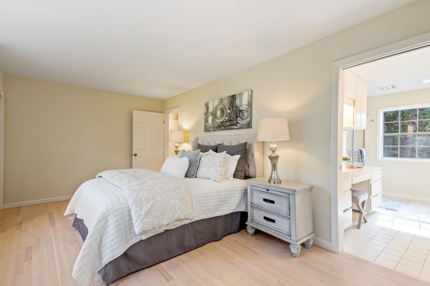 176 Swett Road Woodside, CA 94062 - Photo 21 of 39 a bedroom with a bed and a view of bedroom