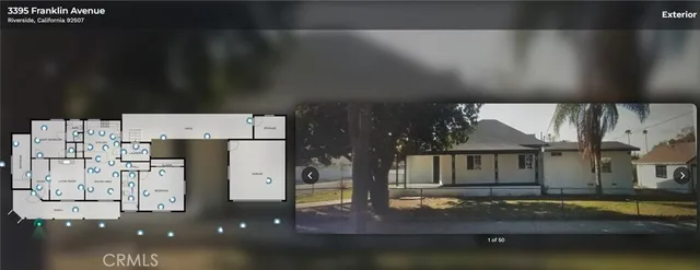 a view of a house with backyard