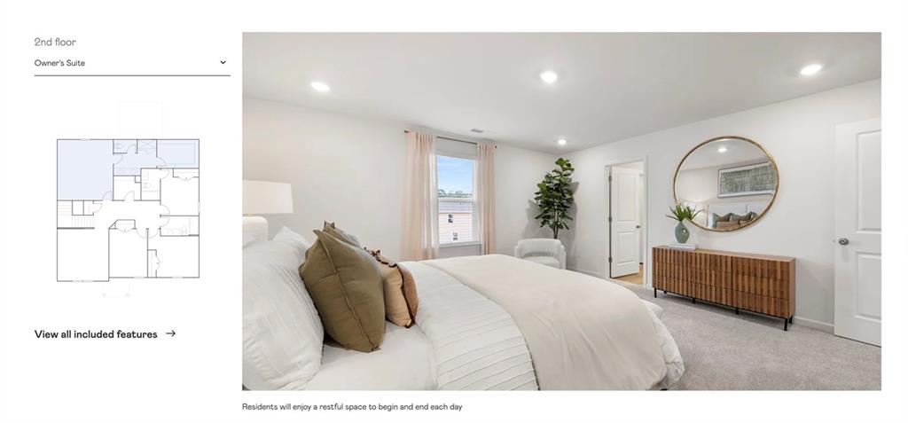 313 Trulove Lane Locust Grove, GA 30248 - Photo 14 of 27 a bedroom with a bed mirror and vanity