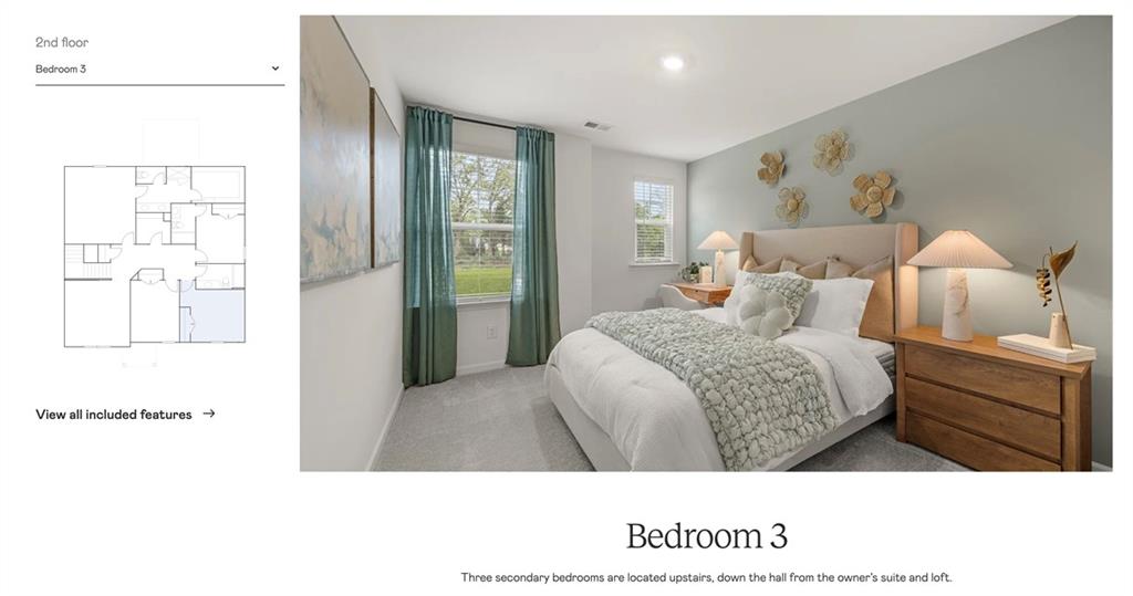 313 Trulove Lane Locust Grove, GA 30248 - Photo 22 of 27 a bedroom with a bed and a painting on the wall