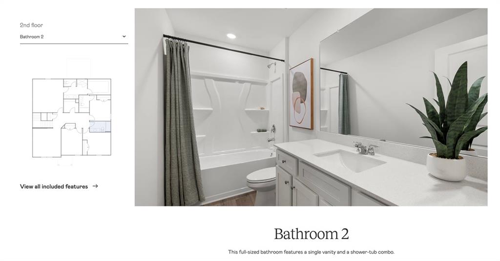 313 Trulove Lane Locust Grove, GA 30248 - Photo 23 of 27 a bathroom with a double vanity sink a large mirror and shower