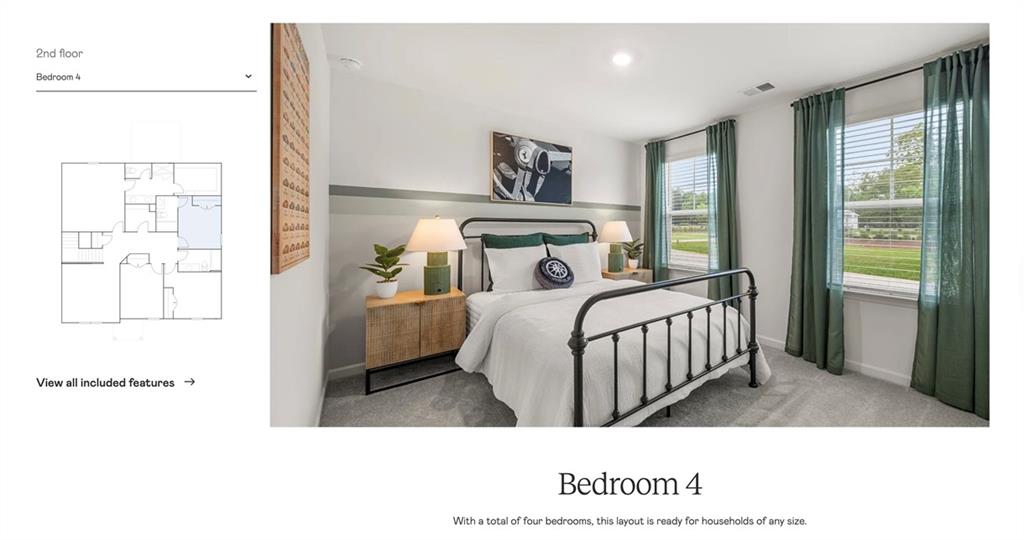 313 Trulove Lane Locust Grove, GA 30248 - Photo 24 of 27 a bedroom with a bed and a large window