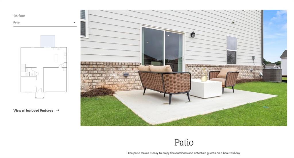 313 Trulove Lane Locust Grove, GA 30248 - Photo 27 of 27 a view of a patio with table and chairs and garden