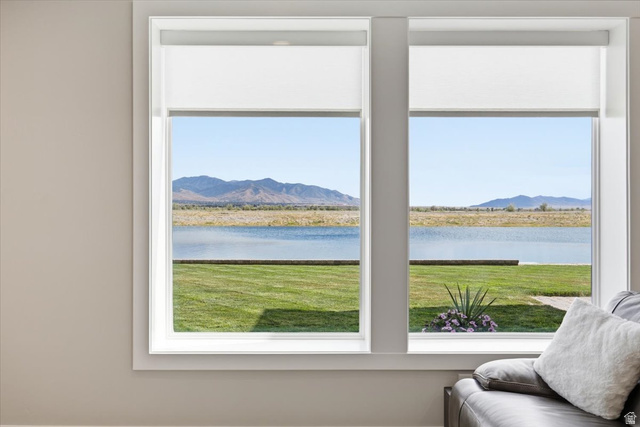 21 Pier Place Tooele, UT 84074 - Photo 58 of 112 Double-paned windows frame expansive water and mountain scenery