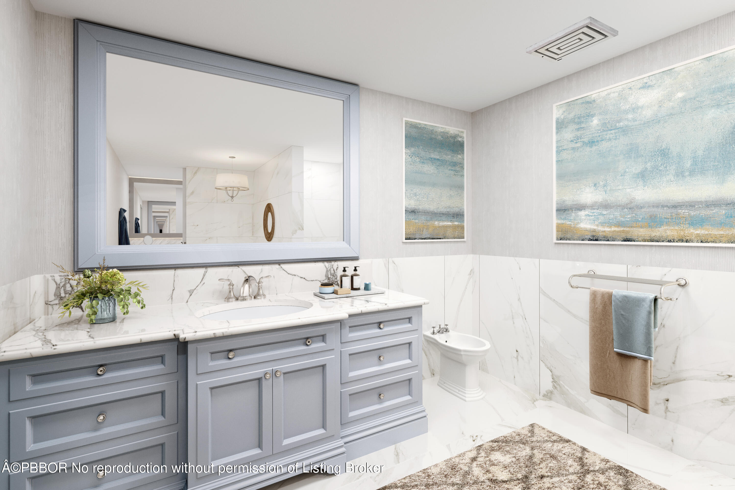 2 North Breakers Row, Unit S43 Palm Beach, FL 33480 - Photo 13 of 37 a bathroom with a granite countertop sink and a mirror