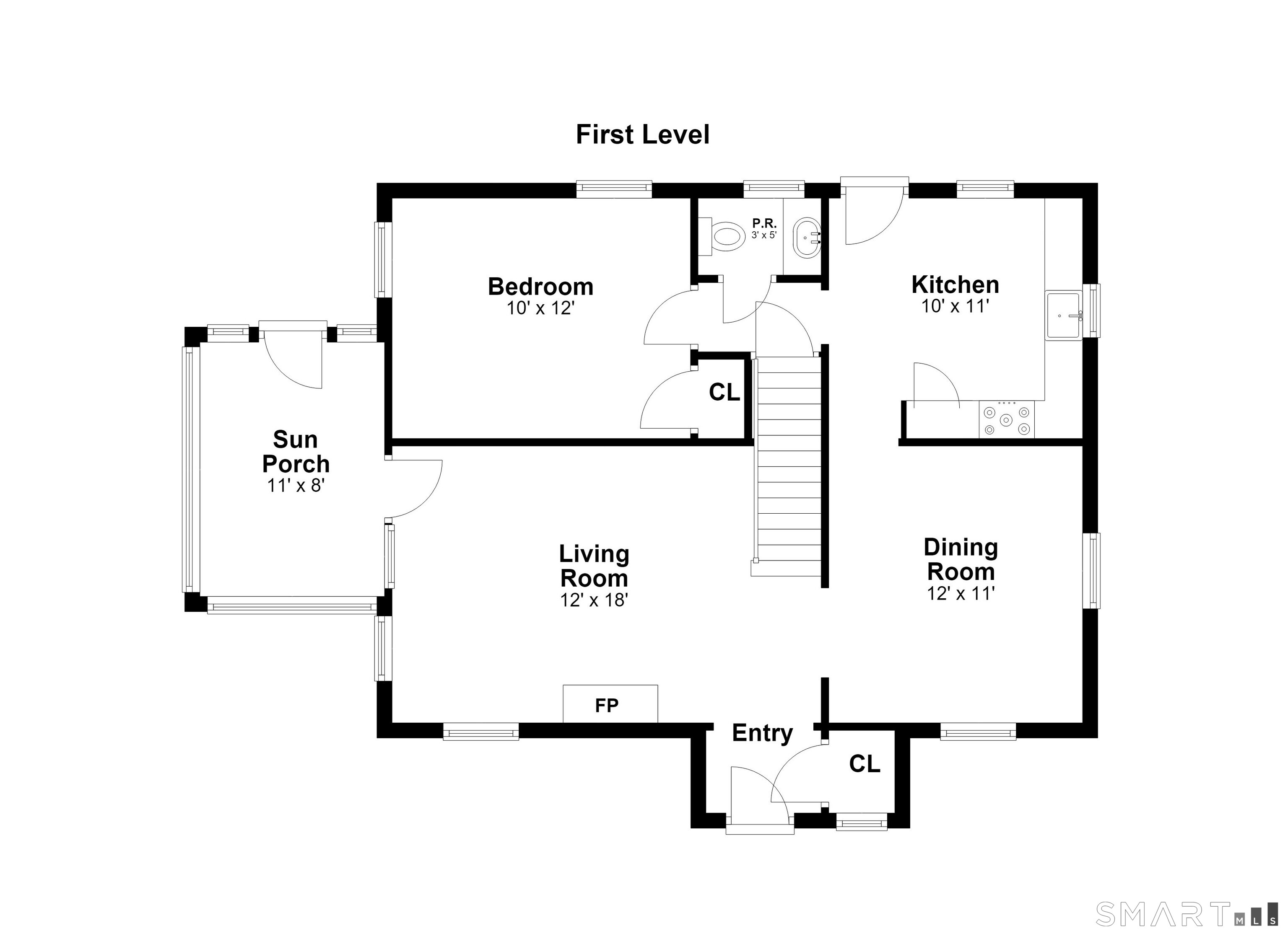 312 Bennett Street Fairfield, CT 06825 - Photo 38 of 40 First floor plan